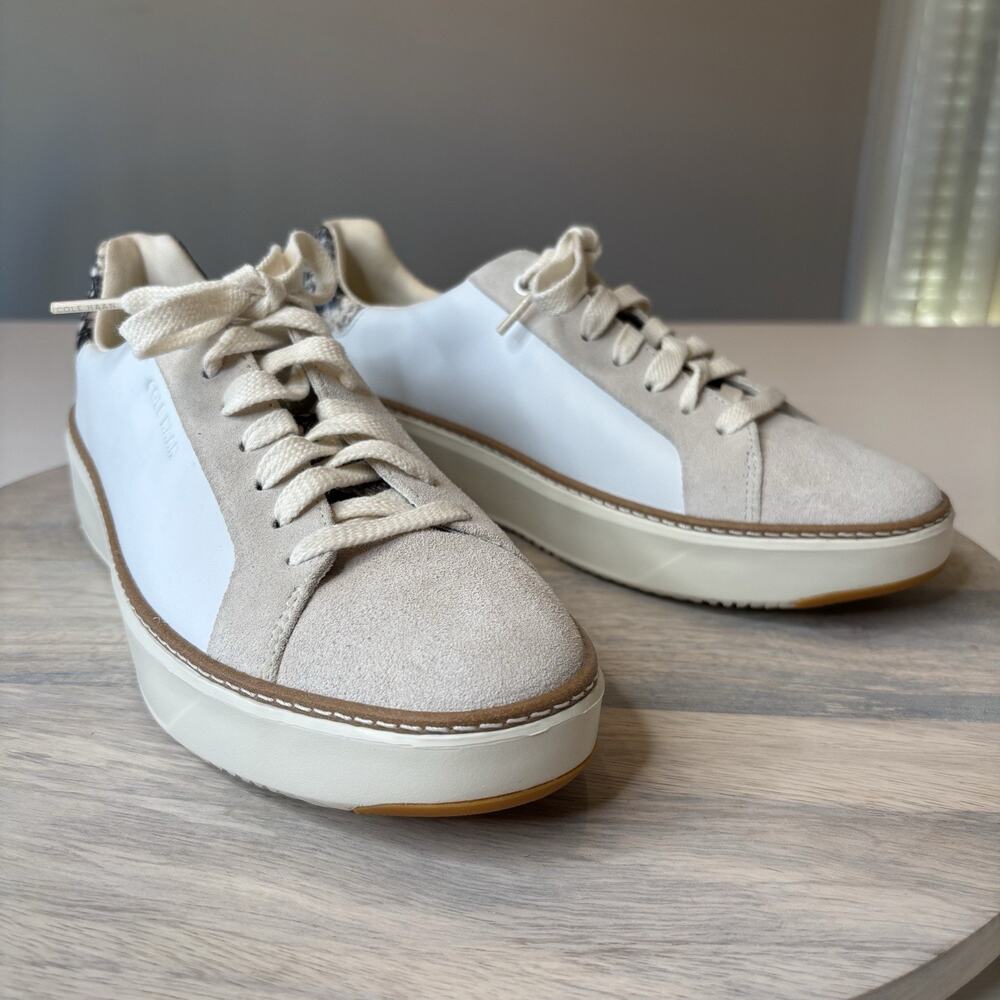 New without Tags Cole Haan Women's GrandPrø Topspin White Leather Sneakers 8.5 B